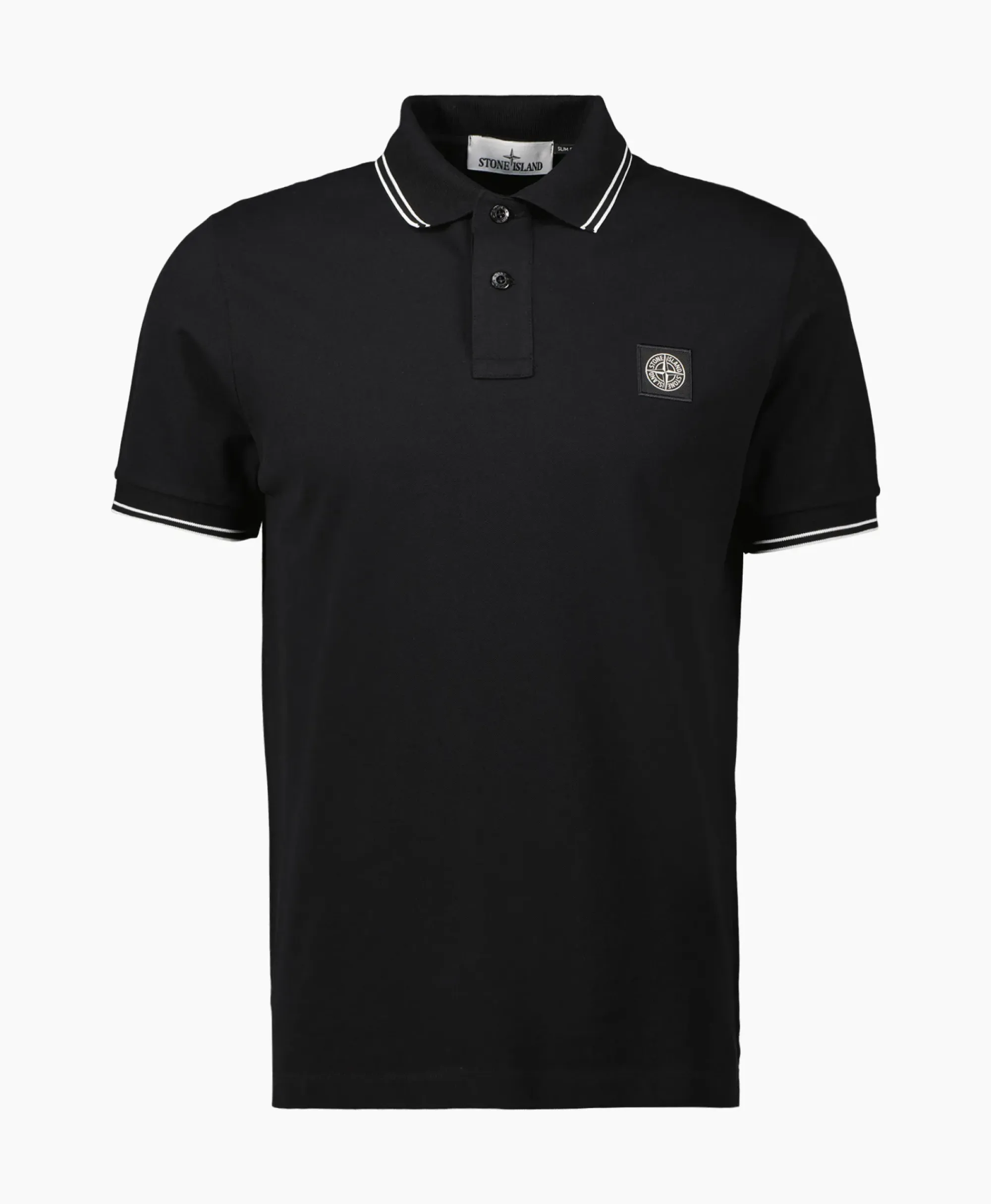 Polo's^Stone Island Polo 2Sc18 Zwart