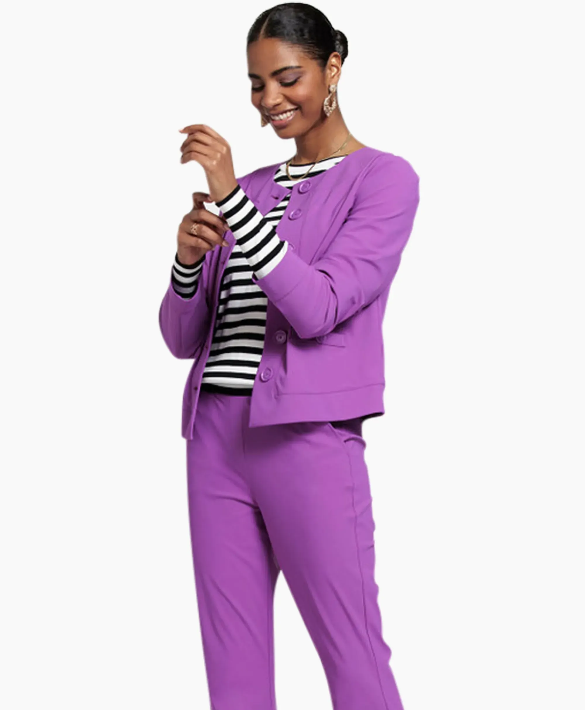 Blazers^Studio Anneloes Blazer Janet Bonded Paars