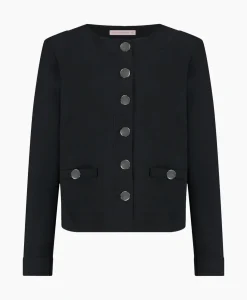 Blazers^Studio Anneloes Blazer Janet Bonded Zwart Dessin