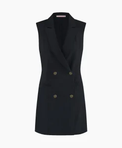 Gilets^Studio Anneloes Blazer Jazzy Bonded Donker Blauw