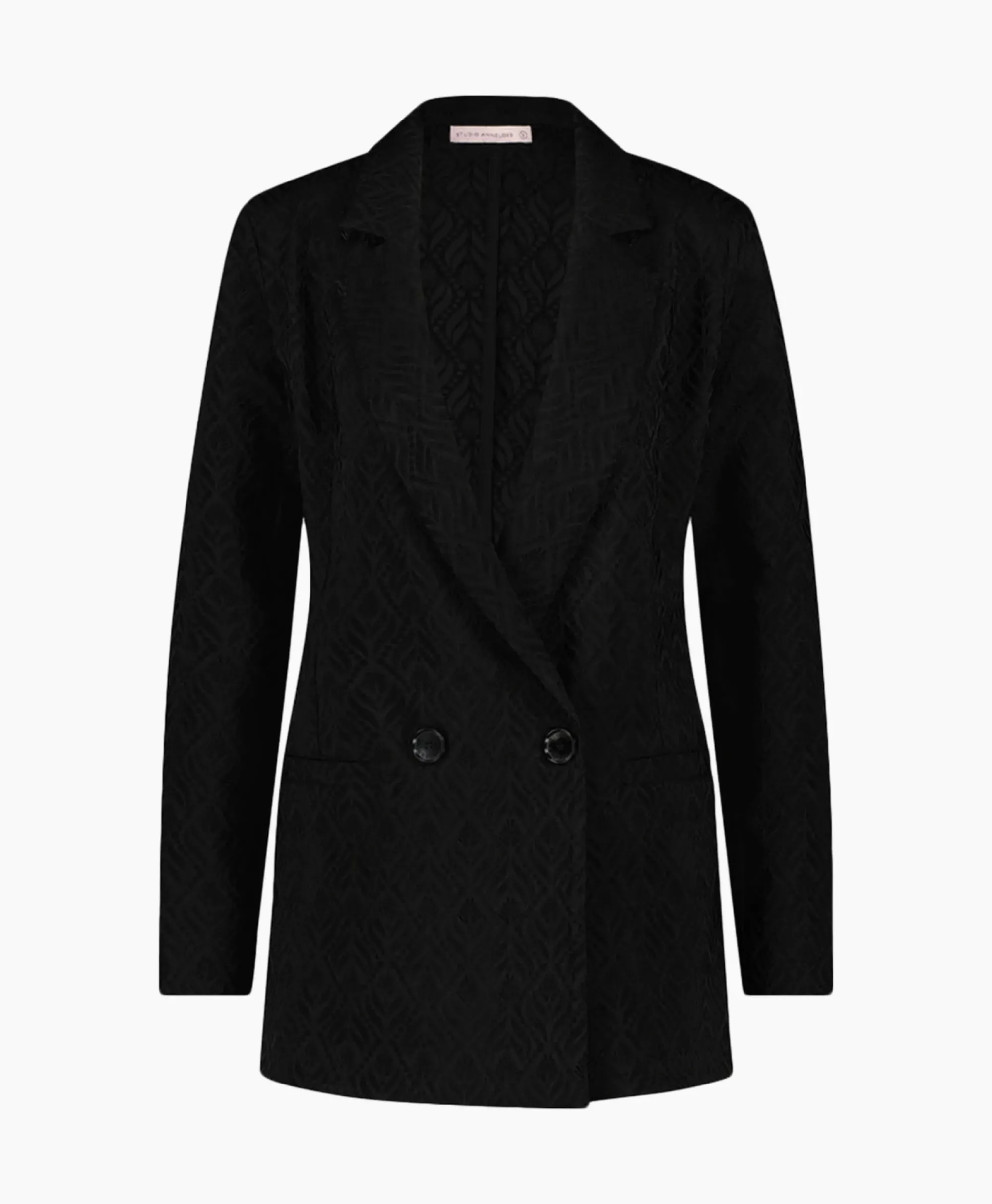 Blazers^Studio Anneloes Blazer Sence Orn. Jacquard Zwart