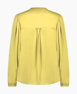 Blouses^Studio Anneloes Blouse Birdie Ls Satin Geel