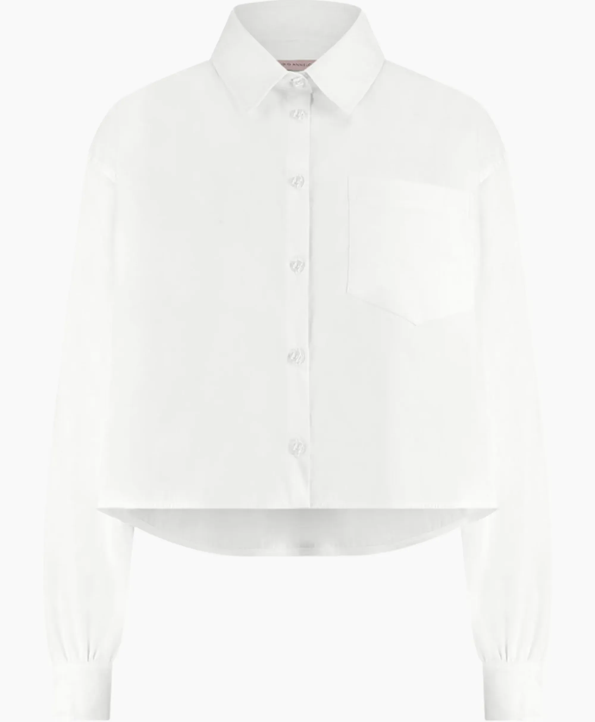 Blouses^Studio Anneloes Blouse Dion Cropped Poplin Wit