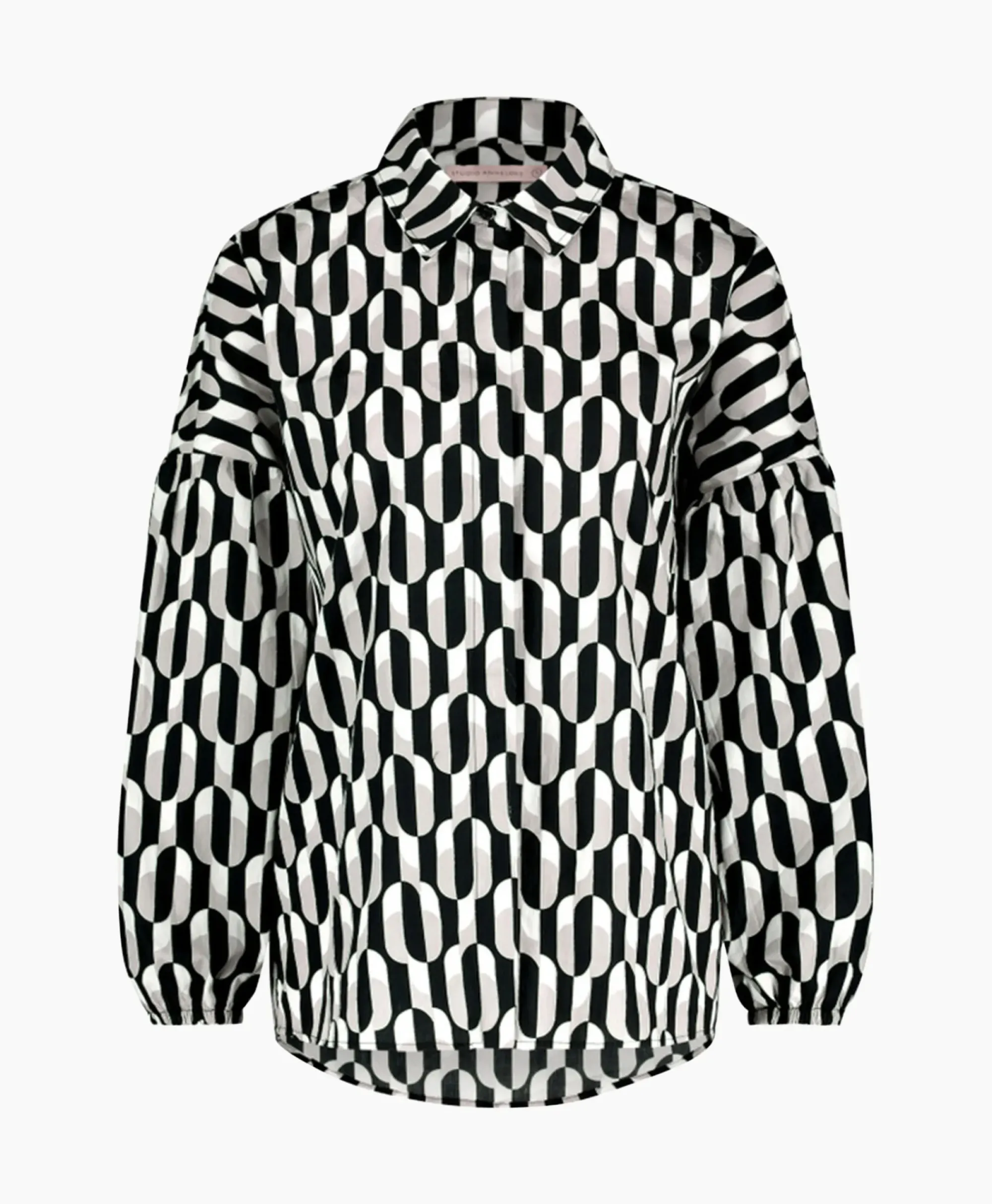 Blouses^Studio Anneloes Blouse Havana Coffee Beans Zwart Dessin