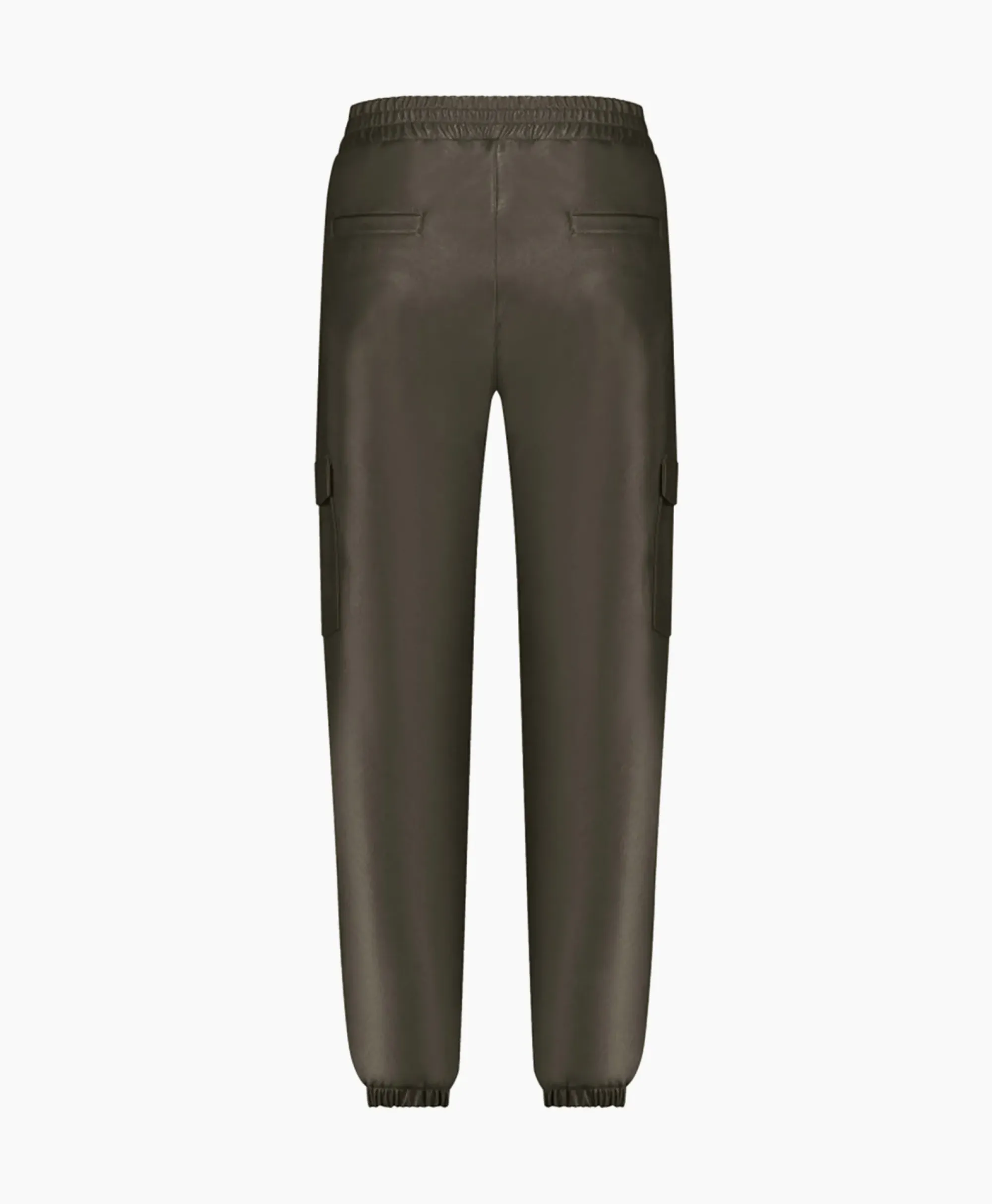 Broeken^Studio Anneloes Broek Evi Leather Cargo Trousers Bruin Dessin