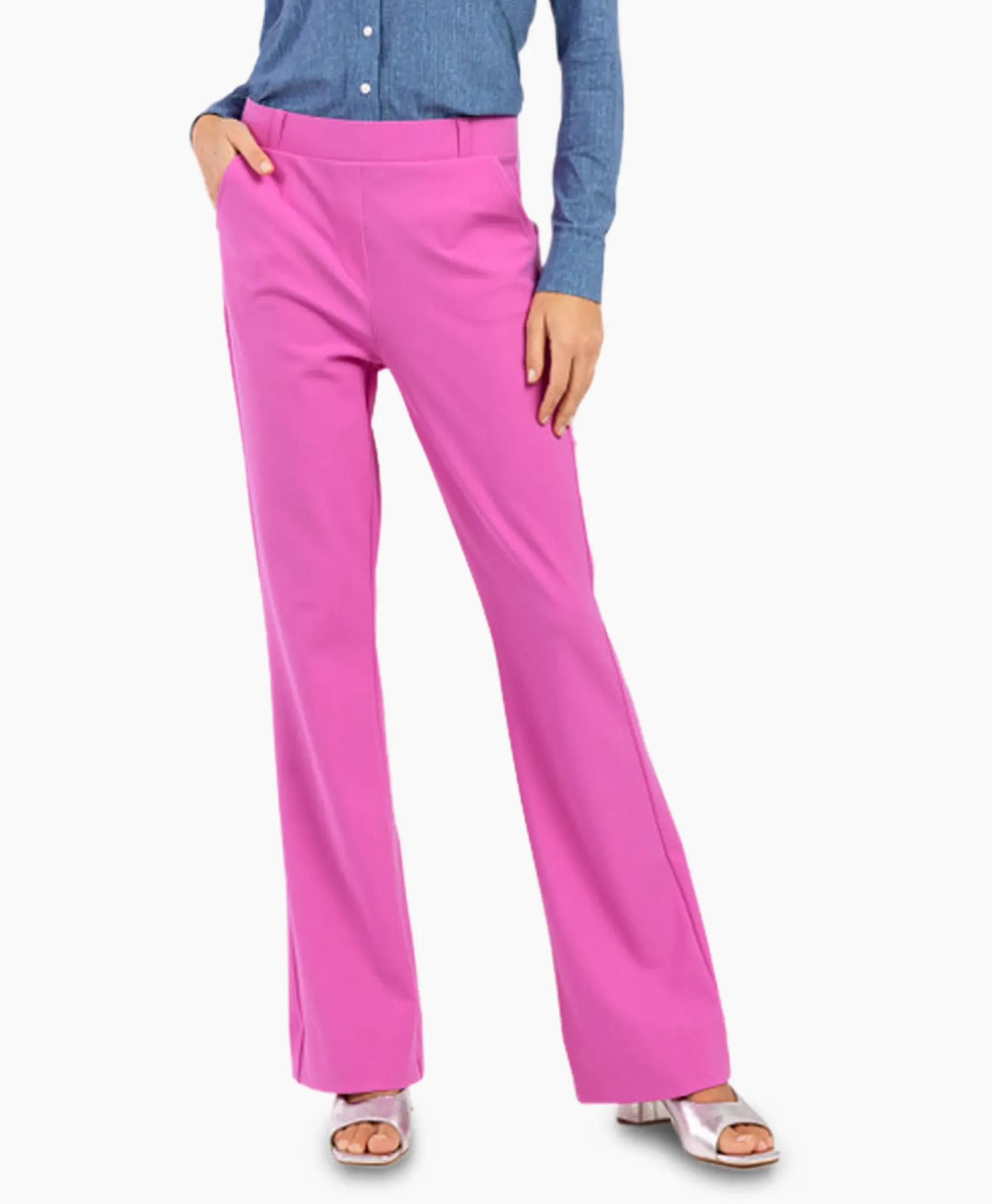 Broeken^Studio Anneloes Broek Flair Bonded Trousers Lila