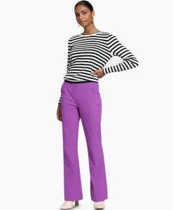 Broeken^Studio Anneloes Broek Flair Bonded Trousers Paars