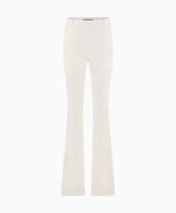 Broeken^Studio Anneloes Broek Flair Long Shiny Bnd Trousers Off White