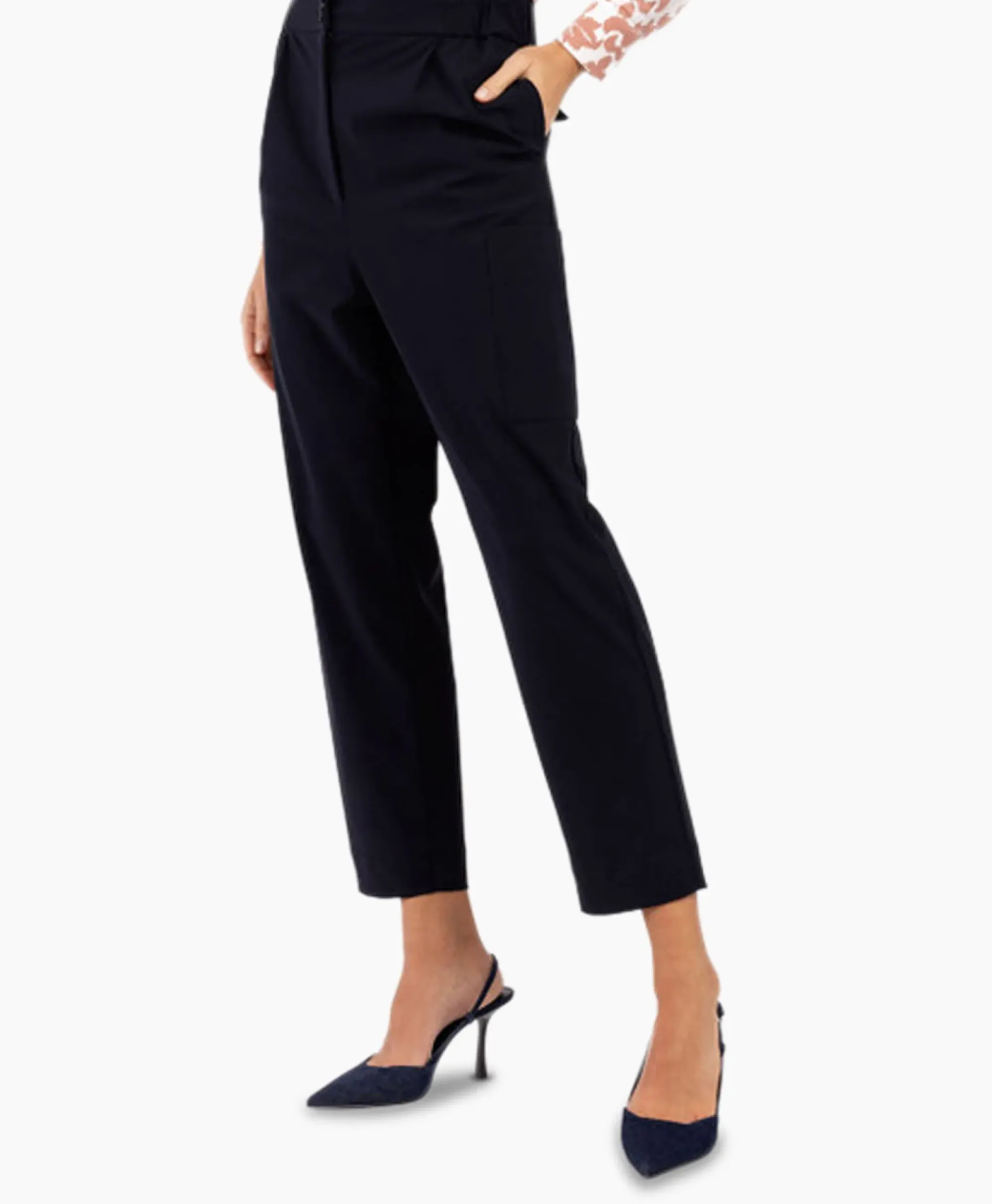 Broeken^Studio Anneloes Broek Janneke Cargo Trousers Donker Blauw