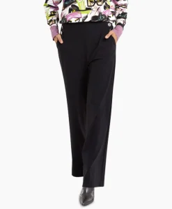 Broeken^Studio Anneloes Broek Jessy Bonded Button Trousers Zwart Dessin