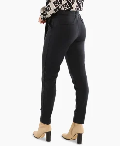 Broeken^Studio Anneloes Broek Katlyn Shiny Bnd Trousers Zwart