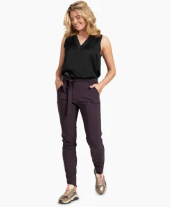 Broeken^Studio Anneloes Broek Katlyn Bonded Trousers Bruin