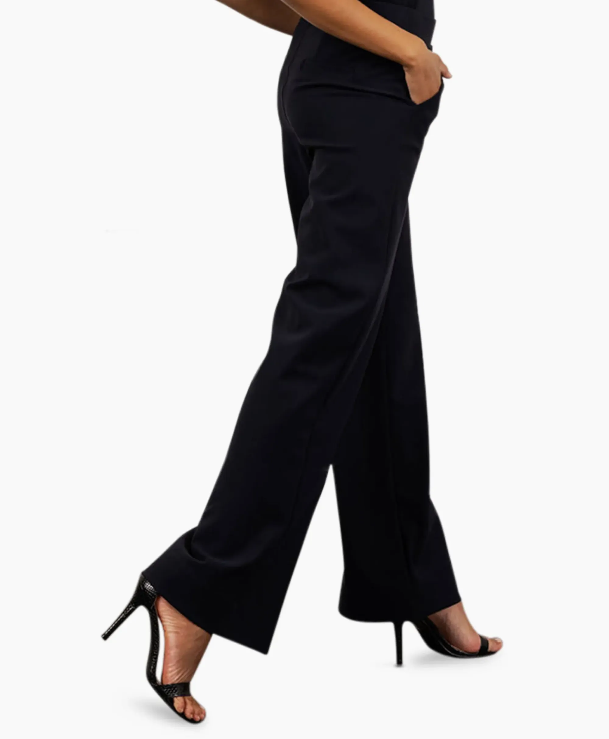 Broeken^Studio Anneloes Broek Lexie Bonded Donker Blauw