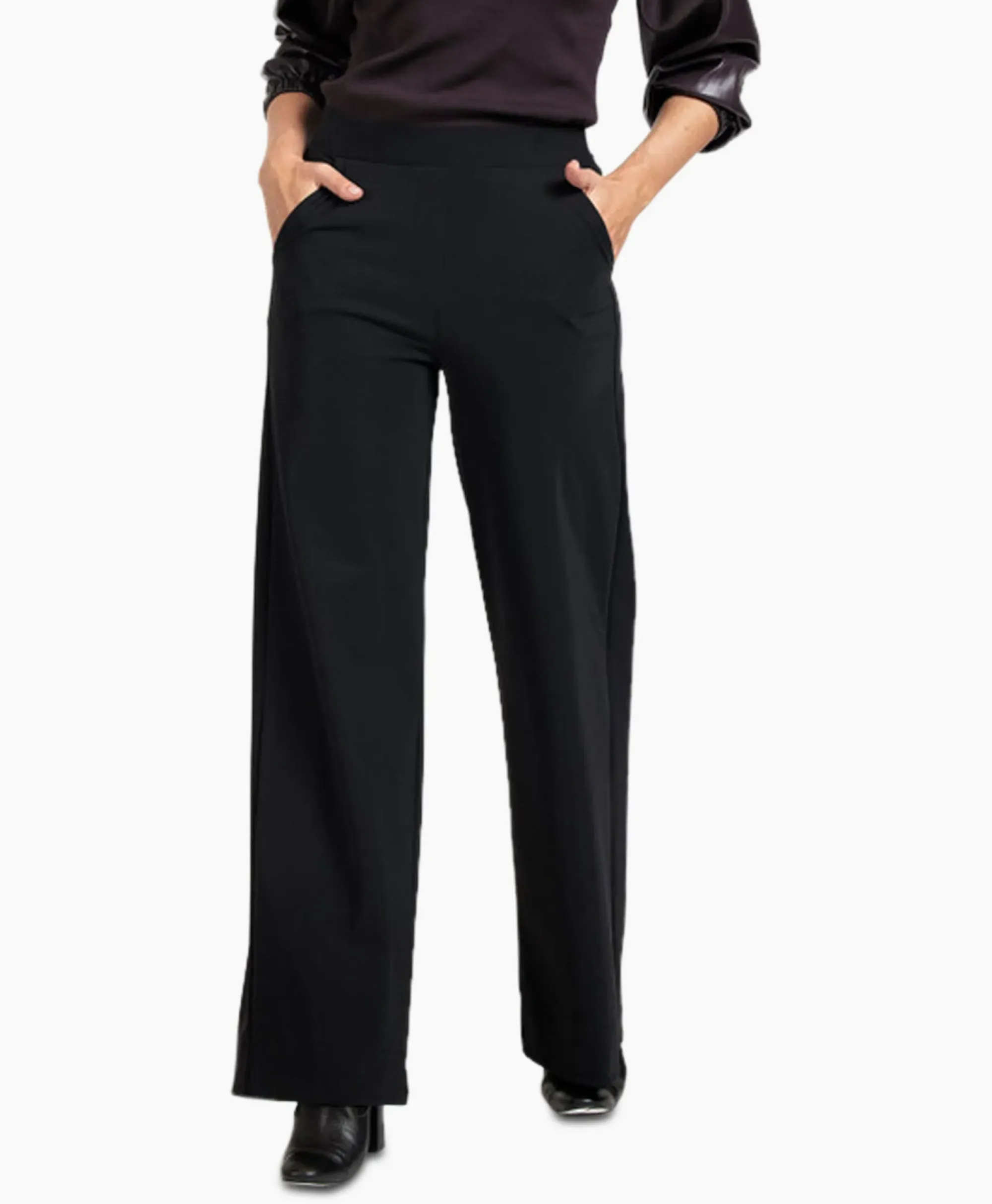 Broeken^Studio Anneloes Broek Lexie Bonded Zwart
