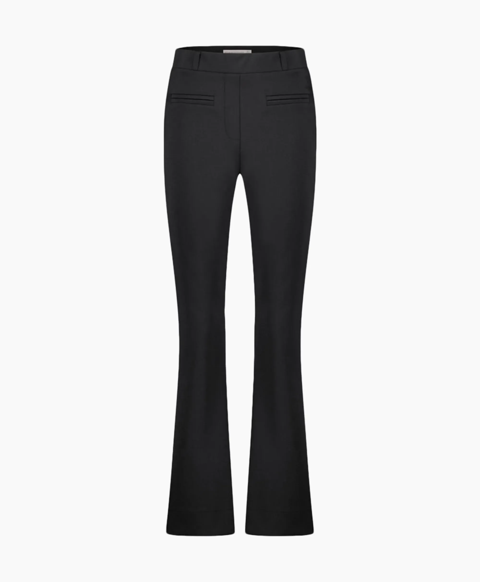 Broeken^Studio Anneloes Broek Lio Shiny Bnd Flair Trousers Zwart
