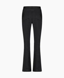 Broeken^Studio Anneloes Broek Lio Shiny Bnd Flair Trousers Zwart