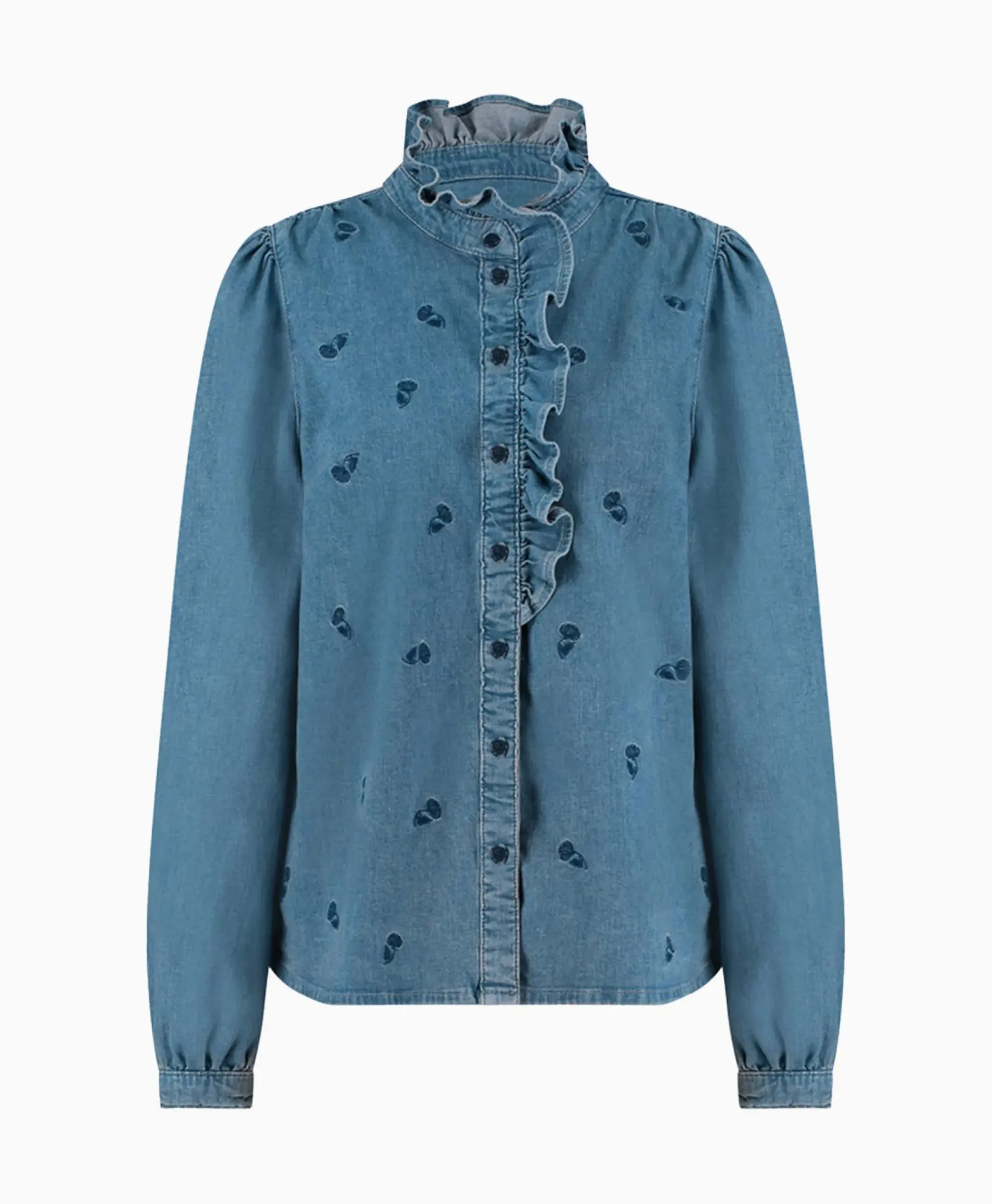 Blouses^Studio Anneloes Broek Lola Embroidery Denim Blouse Jeans
