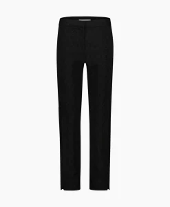 Broeken^Studio Anneloes Broek Mira Ornament Jacquard Trousers Zwart