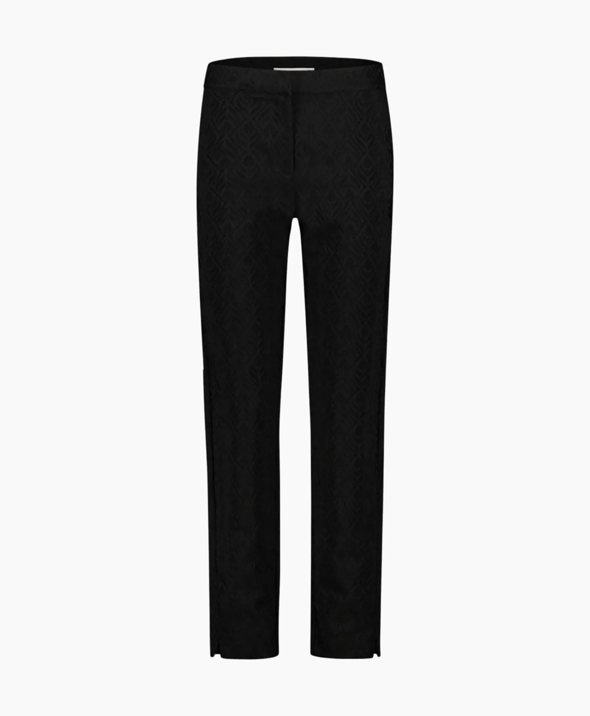 Broeken^Studio Anneloes Broek Mira Ornament Jacquard Trousers Zwart