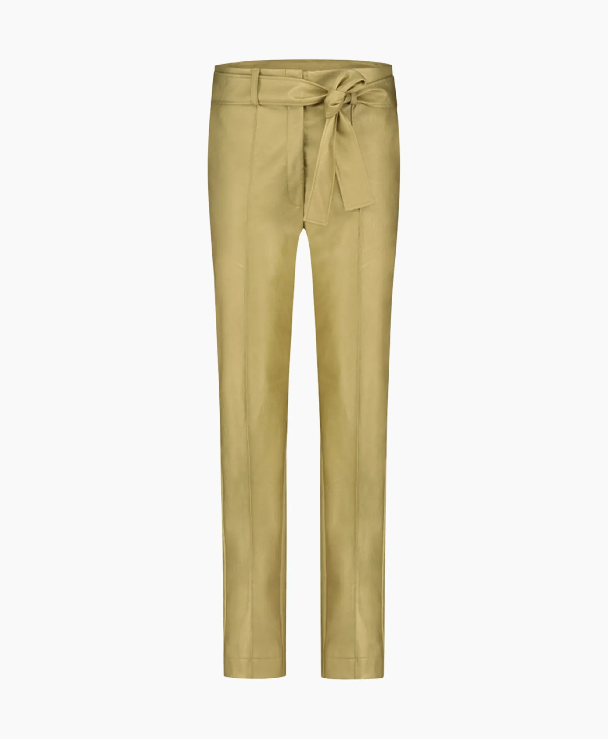 Broeken^Studio Anneloes Broek Mita Faux Leather Trousers Goud