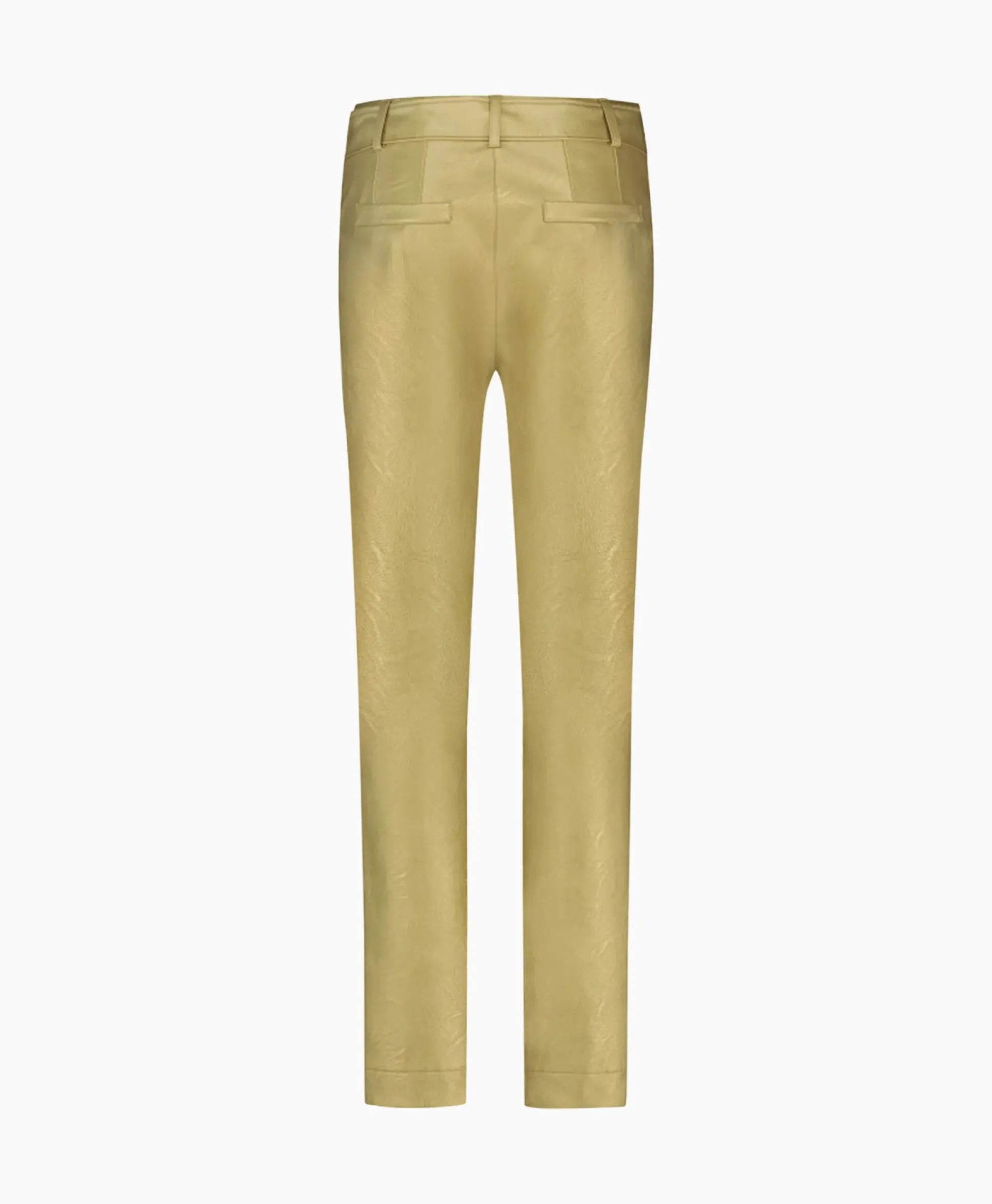 Broeken^Studio Anneloes Broek Mita Faux Leather Trousers Goud