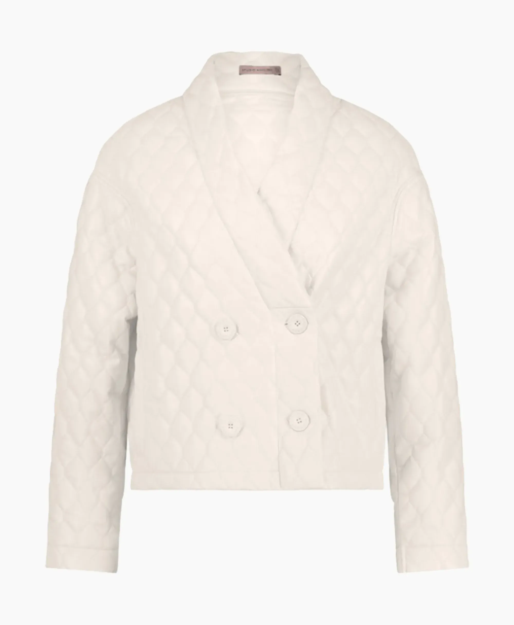 Jassen^Studio Anneloes Jack James Quilted Leather Jacket Off White