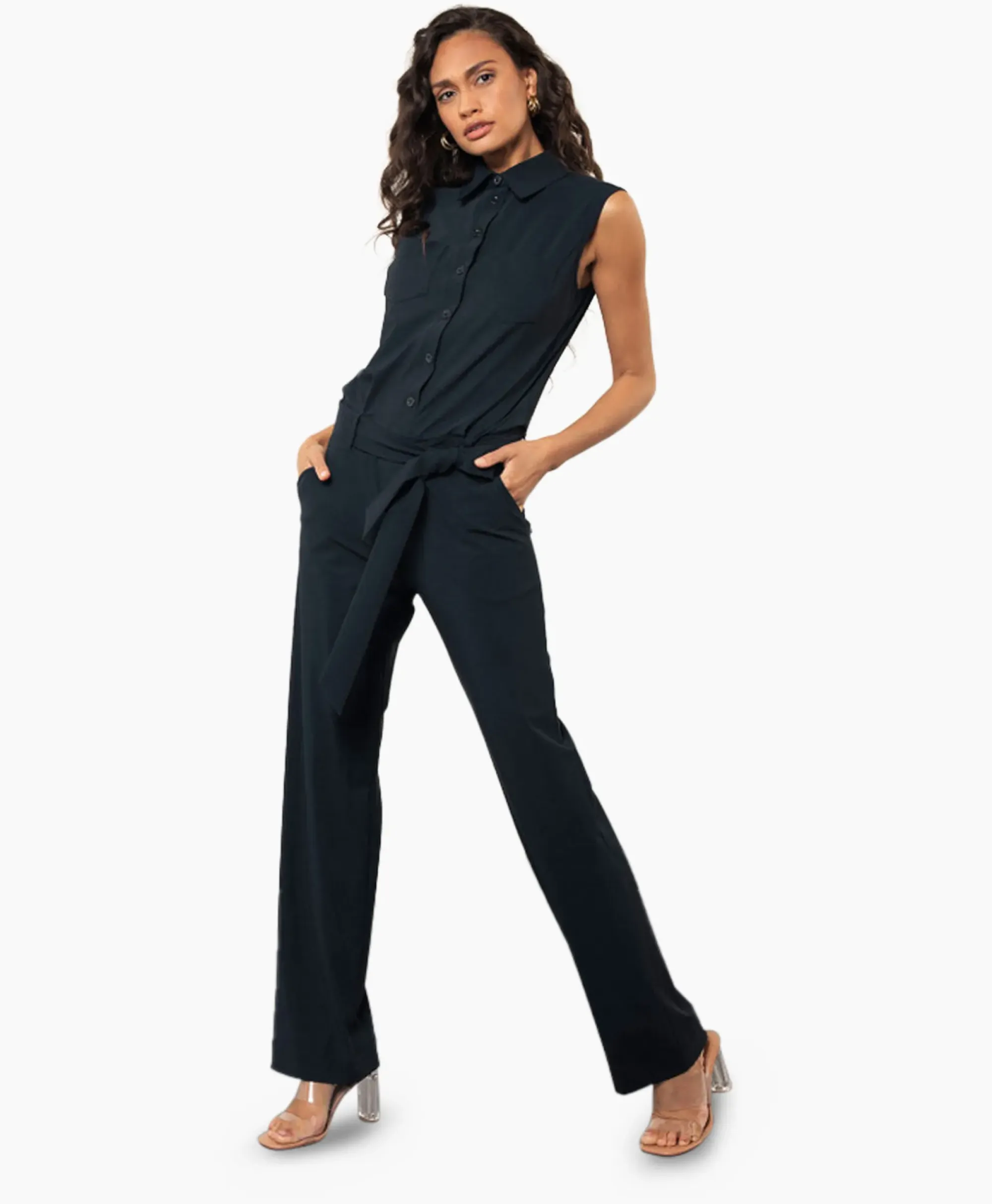 Jumpsuits^Studio Anneloes Jumpsuit Angel Sls Donker Blauw