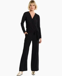 Jumpsuits^Studio Anneloes Jumpsuit Malia Pinstripe Zwart Dessin
