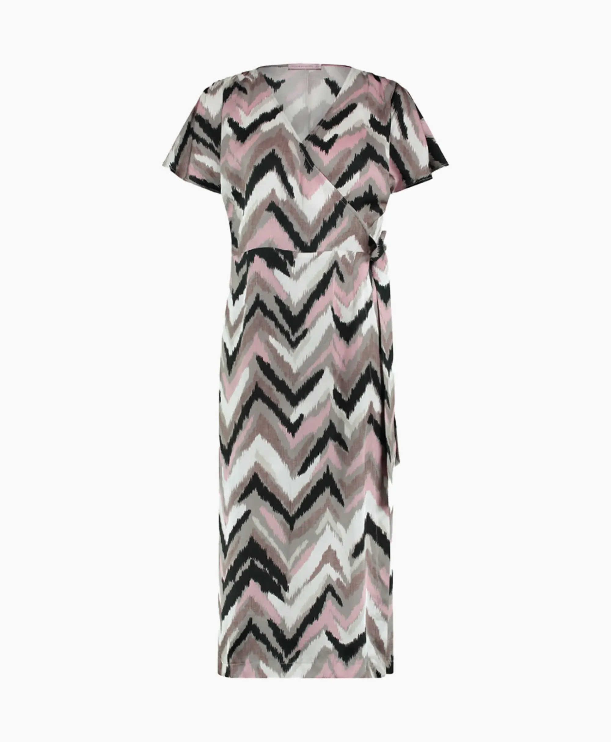 Jurken^Studio Anneloes Jurk Juno Satin Wrap Dress Ecru