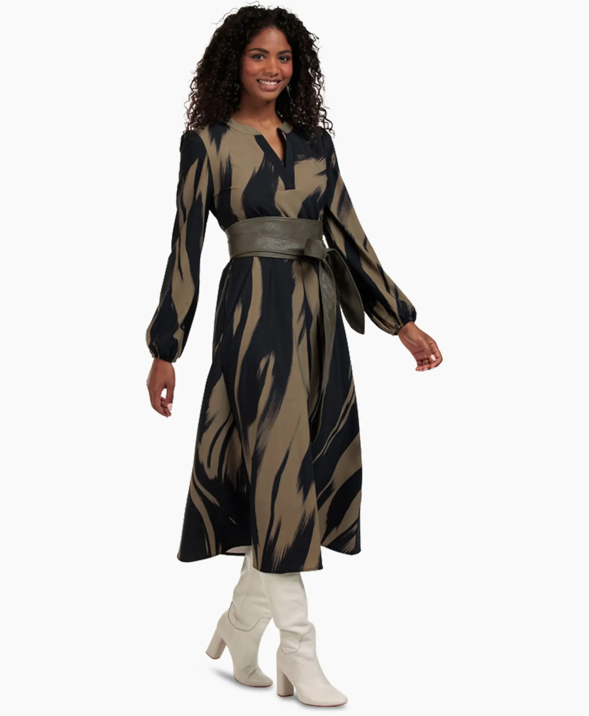 Jurken^Studio Anneloes Jurk Sira Forest Dress Combo L