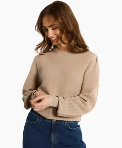 Truien^Studio Anneloes Pullover Erika Rib Zand