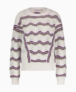 Truien^Studio Anneloes Pullover Leana Ajour Ecru
