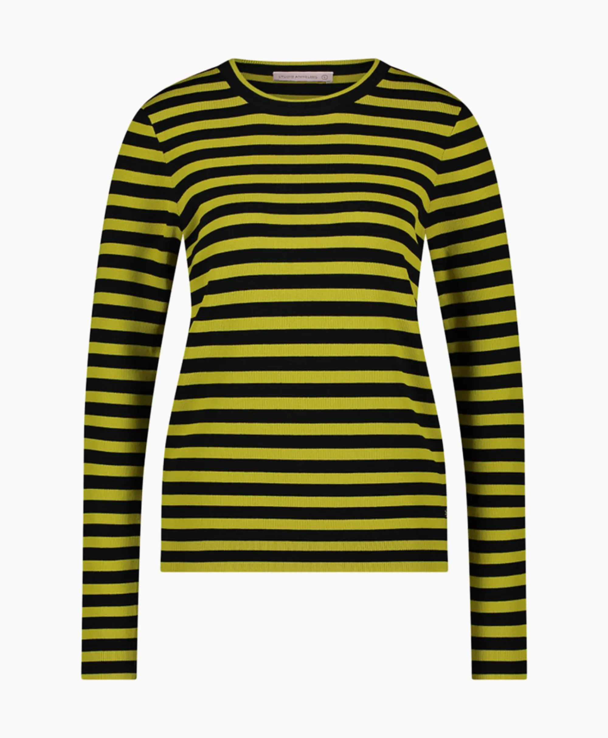 Truien^Studio Anneloes Pullover Luna Stripe Zwart Dessin