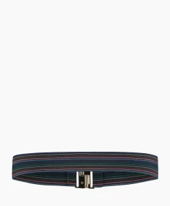 Riemen^Studio Anneloes Tas Sa Elastic Stripe Belt Donker Blauw