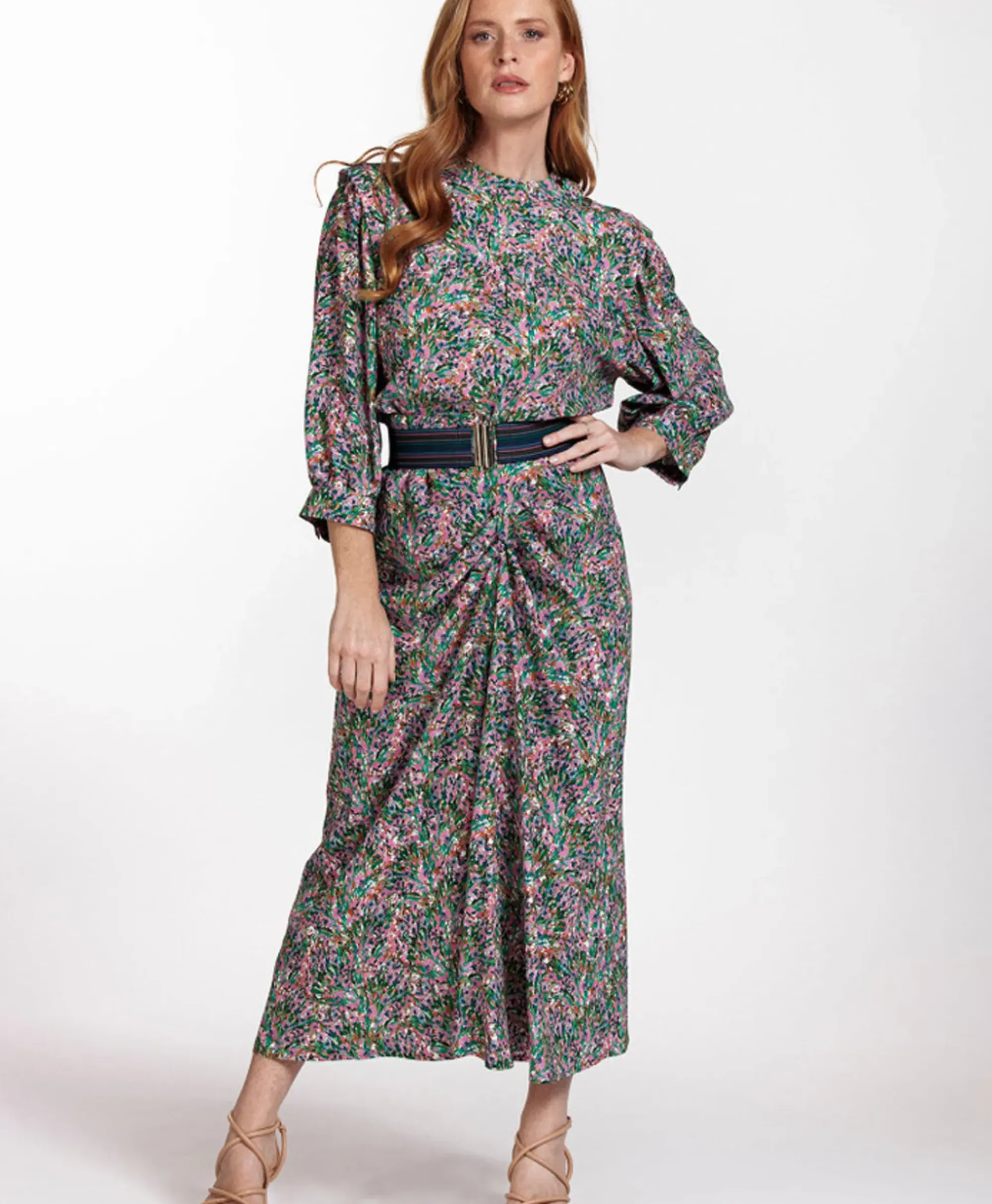 Riemen^Studio Anneloes Tas Sa Elastic Stripe Belt Donker Blauw
