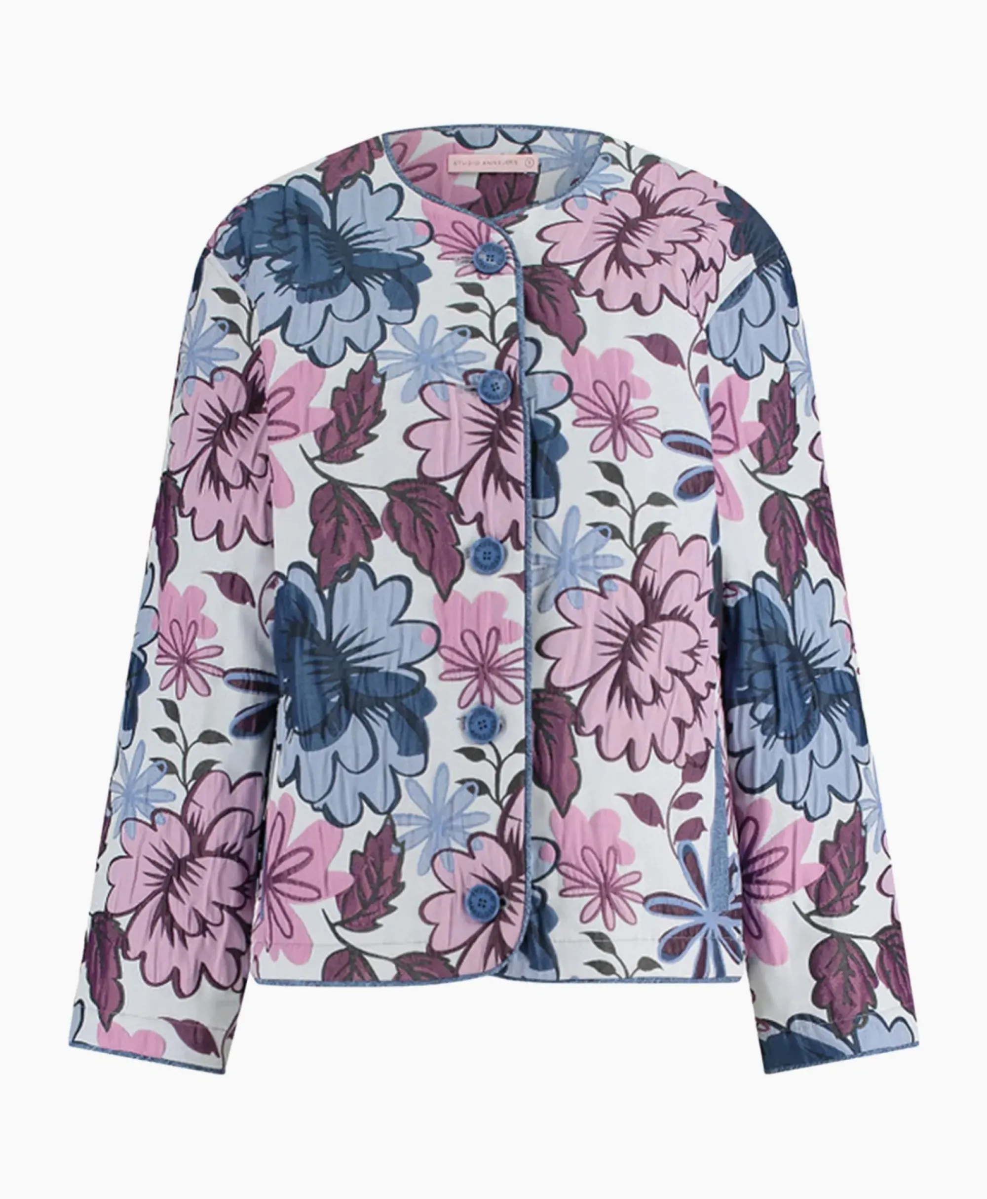T-Shirts & Tops^Studio Anneloes Top Esra Jaquard Flower Jacket Ecru