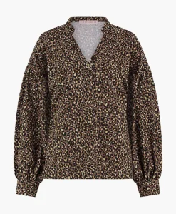 T-Shirts & Tops^Studio Anneloes Top Julia Leopard Bruin