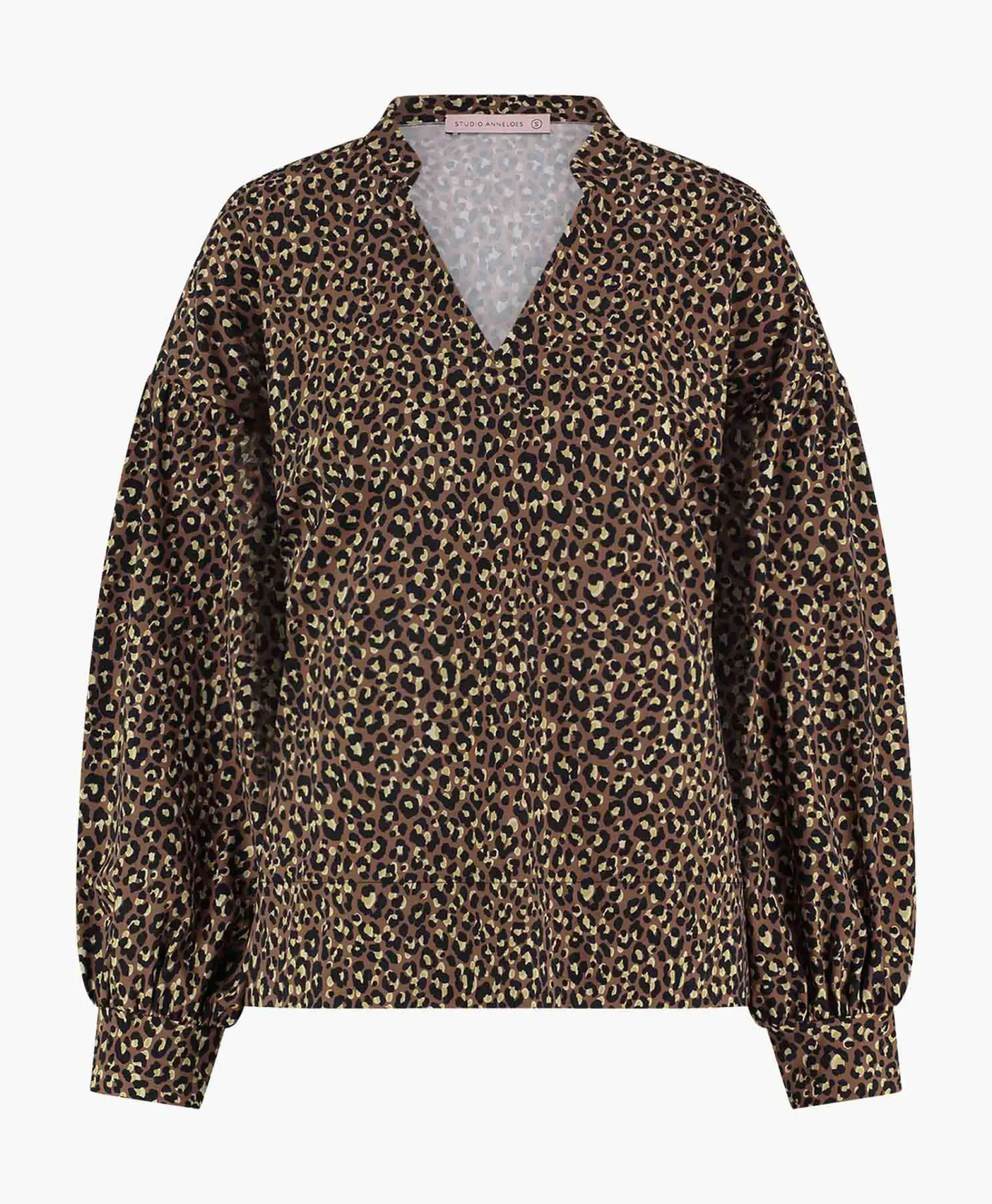 T-Shirts & Tops^Studio Anneloes Top Julia Leopard Bruin