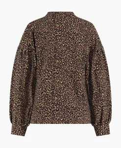 T-Shirts & Tops^Studio Anneloes Top Julia Leopard Bruin