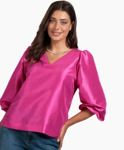 T-Shirts & Tops^Studio Anneloes Top Laudi Taft Paars
