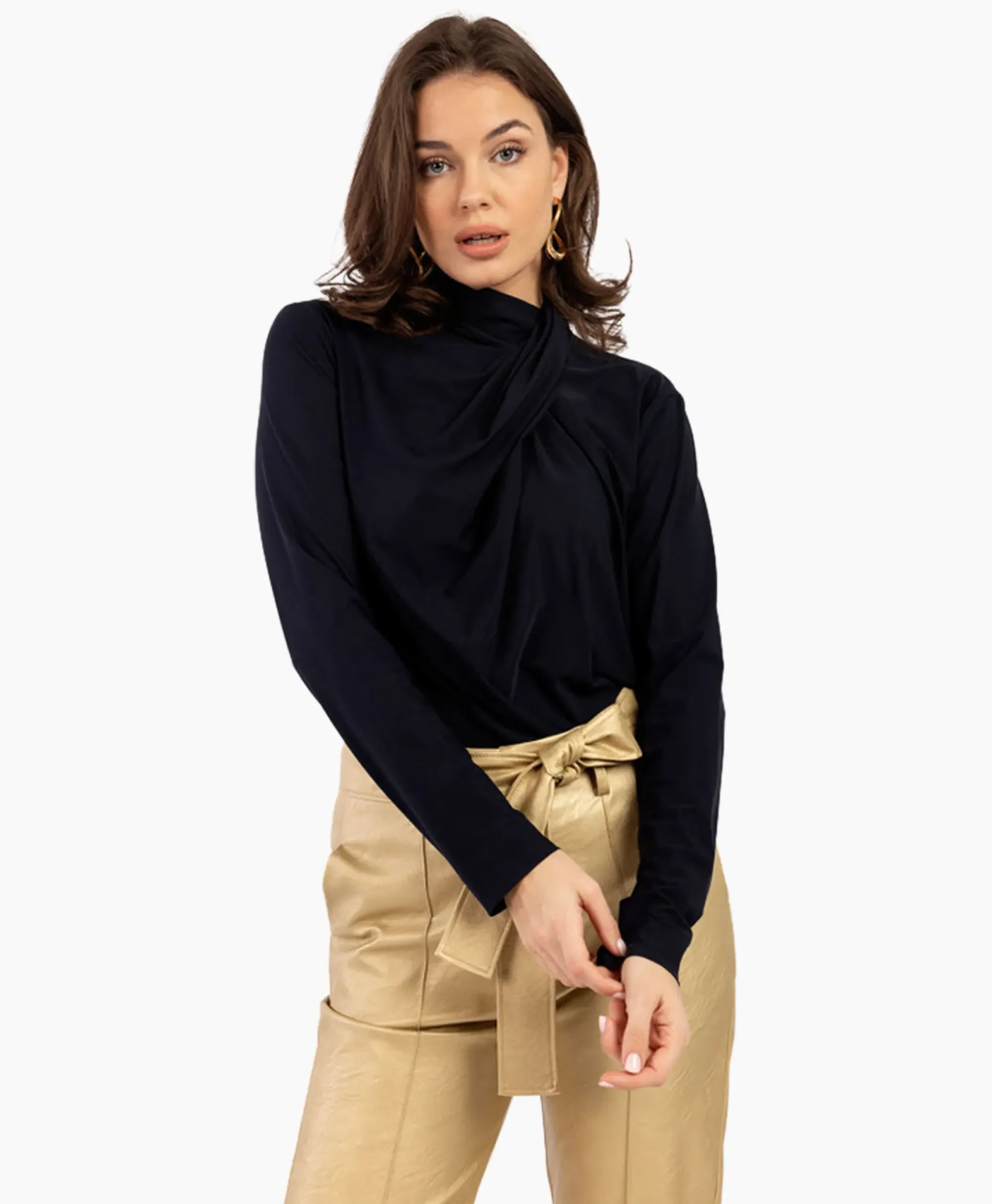 T-Shirts & Tops^Studio Anneloes Top Lidia Donker Blauw