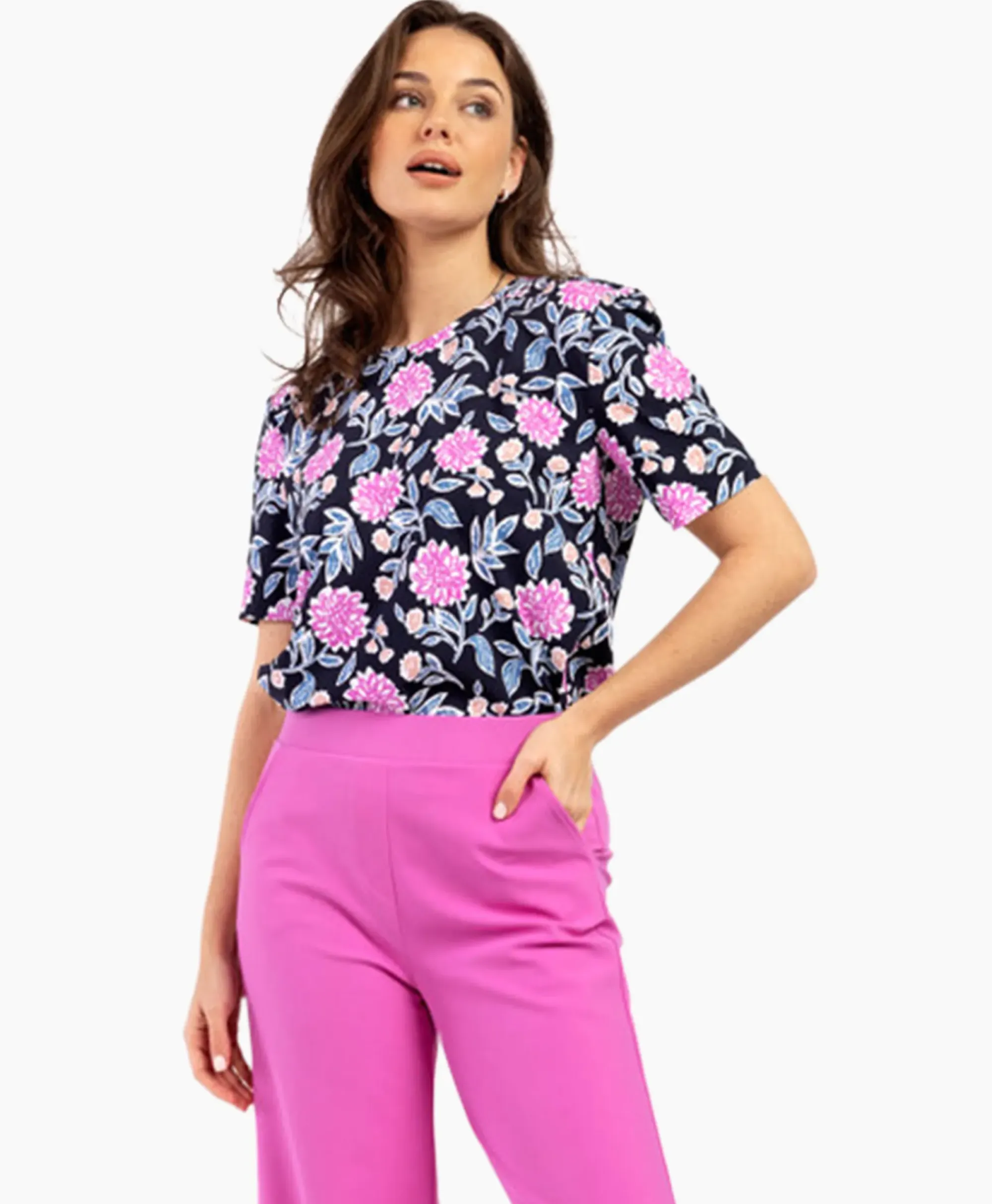 T-Shirts & Tops^Studio Anneloes Top & T-Shirt Lott Flower Tee Roze