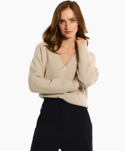 Vesten^Studio Anneloes Vest Olivian Soft Cardigan Zand