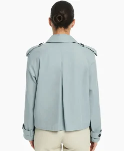 Jassen^Studioar By Arma Mantel Samora Cotton Twill Blauw
