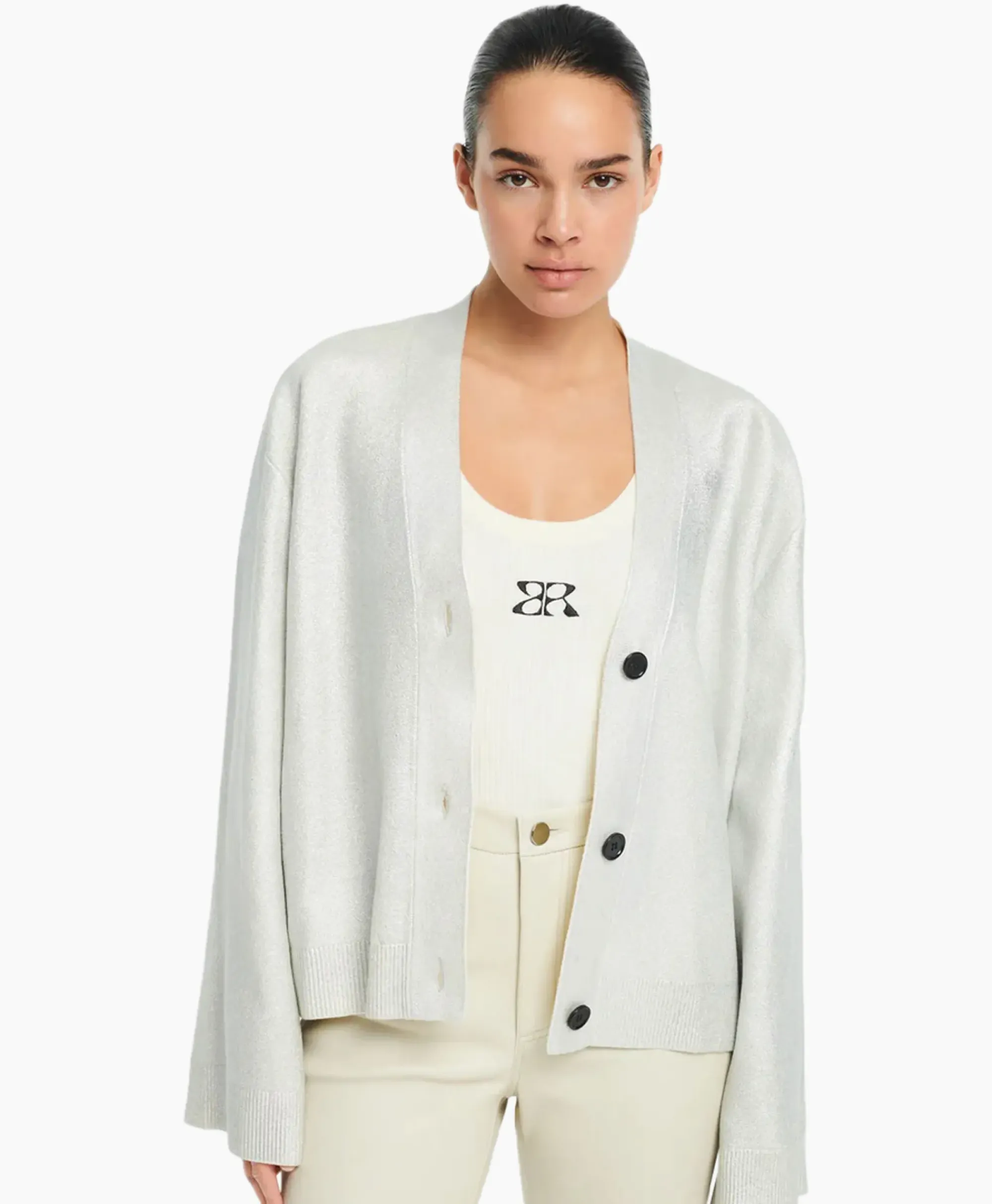 Truien^Studioar By Arma Pullover Lolita Metallic Knit Bruin