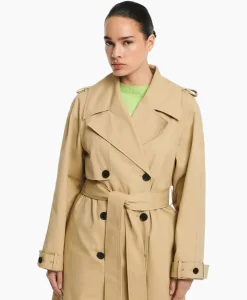 Jassen^Studioar By Arma Trenchcoat Mexia Cotton Twill Beige