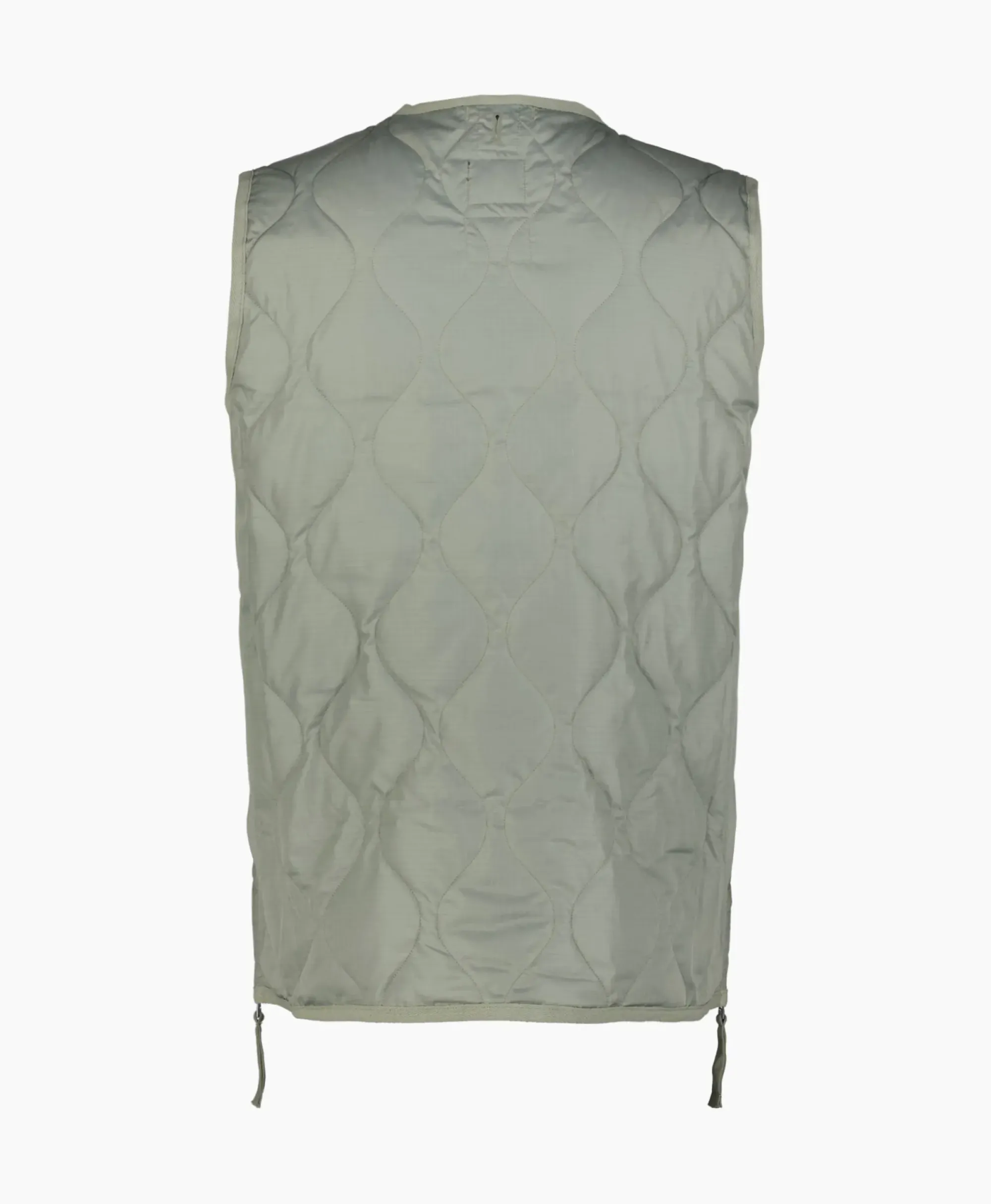Jassen^Taion Bodywarmer Military W-Zip V Neck Down Donker Groen
