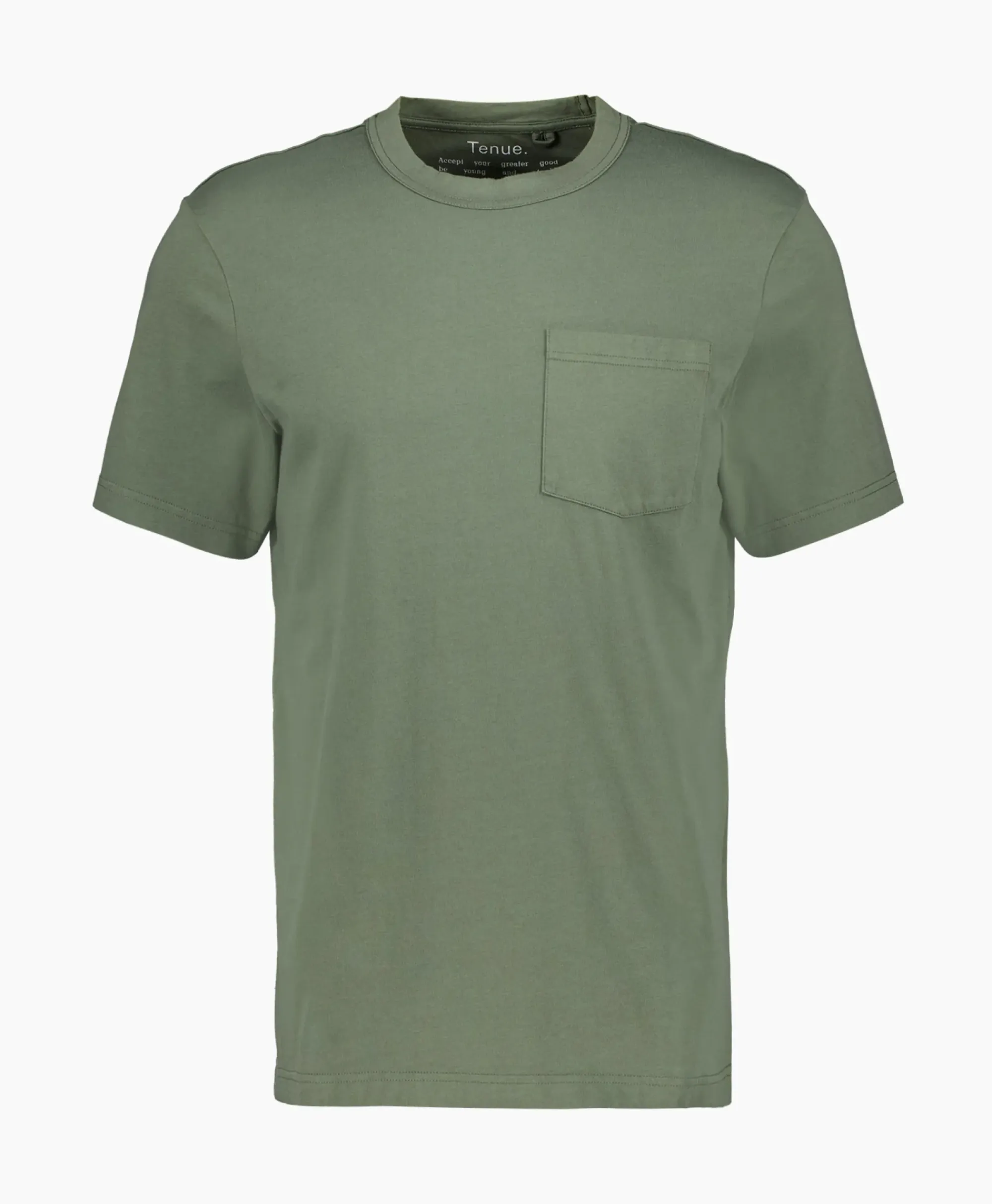 T-Shirts^Tenue. T-Shirt Korte Mouw John Pocket Tee Groen