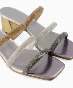 Sandalen^Toral Sandaal Met Hak Tl-Mila Zilver