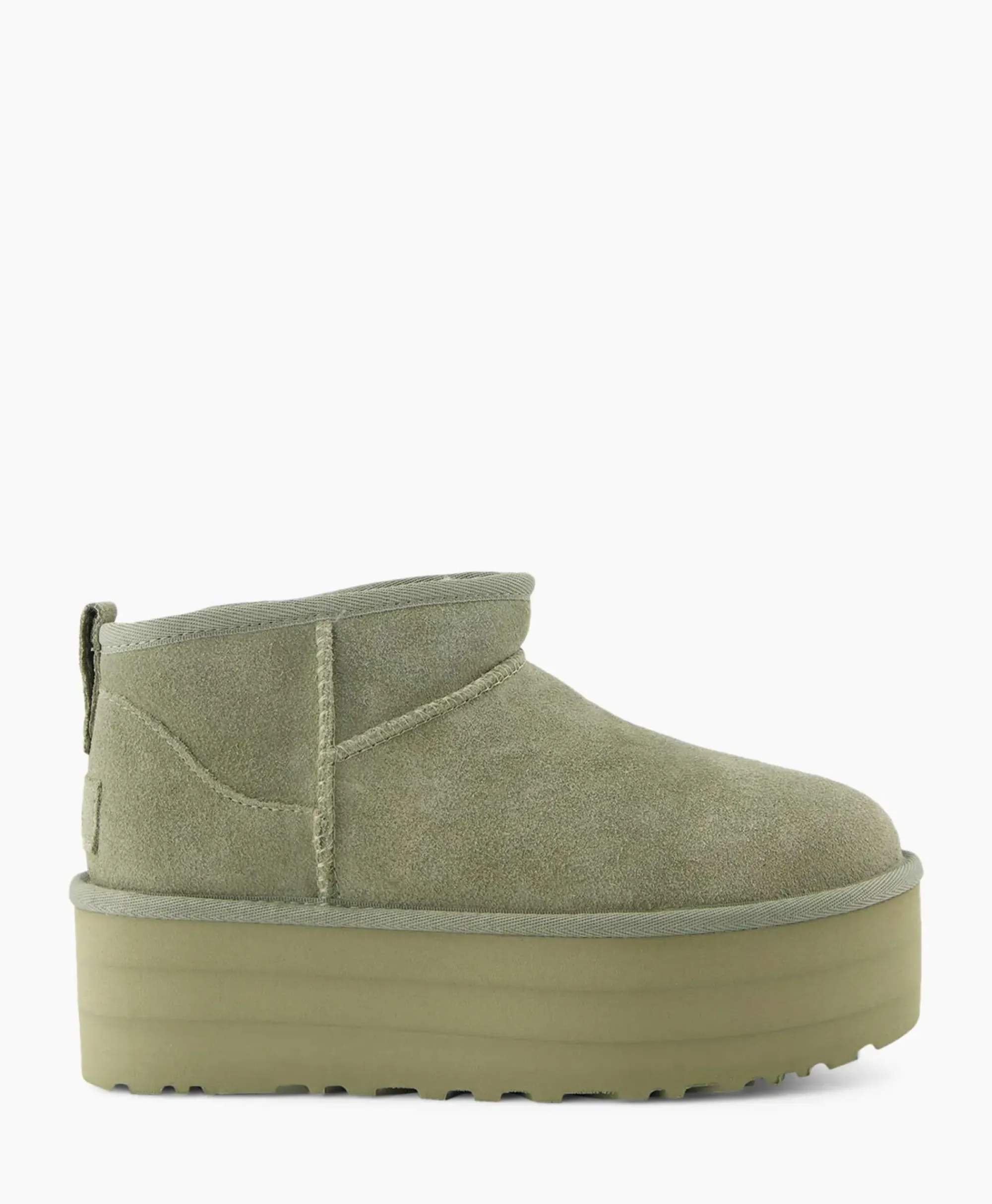 Laarzen^Ugg Enkellaars W Classic Ultra Mini Platform Groen